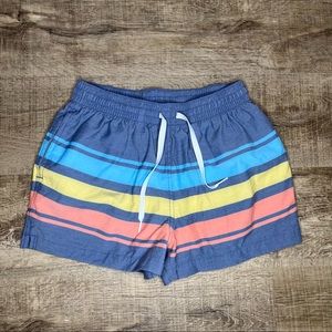 Chubbies Womens Size Small Lined Trunks Stripped Gray Multicolor Board